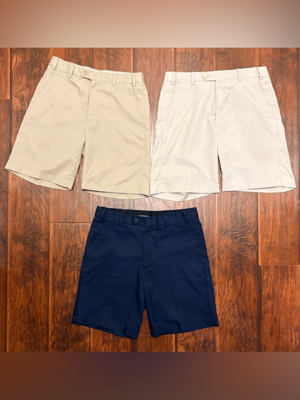 ‼️3 Pair‼️Men’s Dress Shorts Bundle JOS A Bank Khaki Navy Golf Shorts Size 33